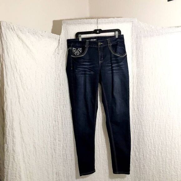 Lane Bryant Embellished Denim Jeans Size 14 - Picture 1 of 9